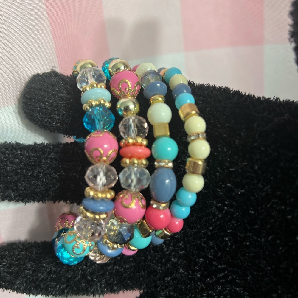 bohemian inspired beaded bracelets (2 left)